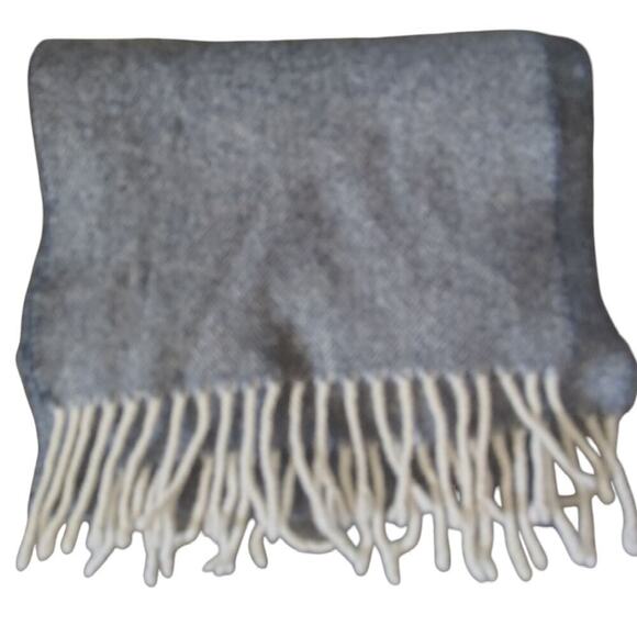 IL Moro Frienze Herringbone Scarf Gray Blue  Mens OS Italy - Picture 1 of 4